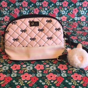 Cute pink and white cross body